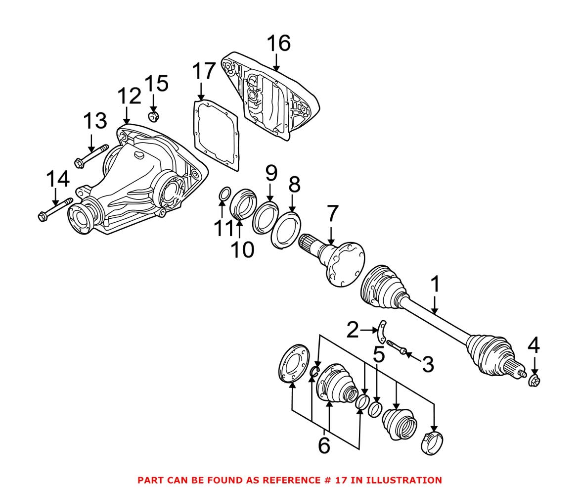 BMW Differential Cover Gasket 33108305033